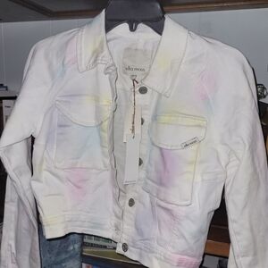 NWT Ella Moss tie dyed denim jacket. XS